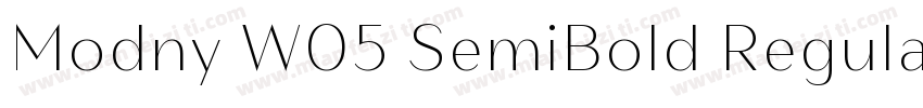 Modny W05 SemiBold Regular字体转换